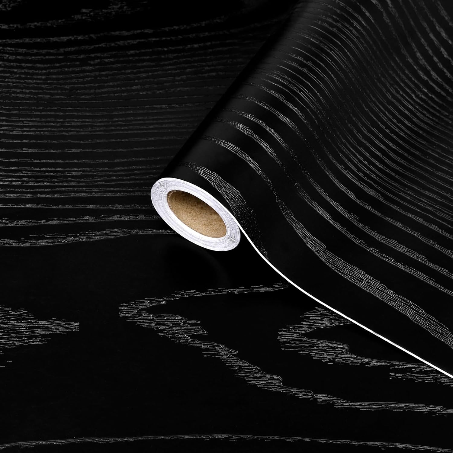 Smart Home Film - Black wood grain thickening wallpaper boeing