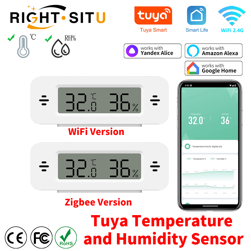 Smart Home Tablet - Tuya WiFi Zigbee Mini Temperature Humidity