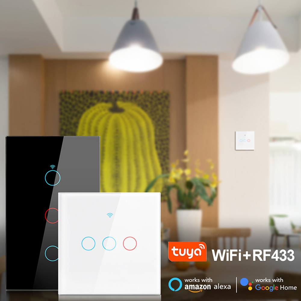Smart Home Touchscreen Control Panel - Smart Wireless Touch Glass Panel Light