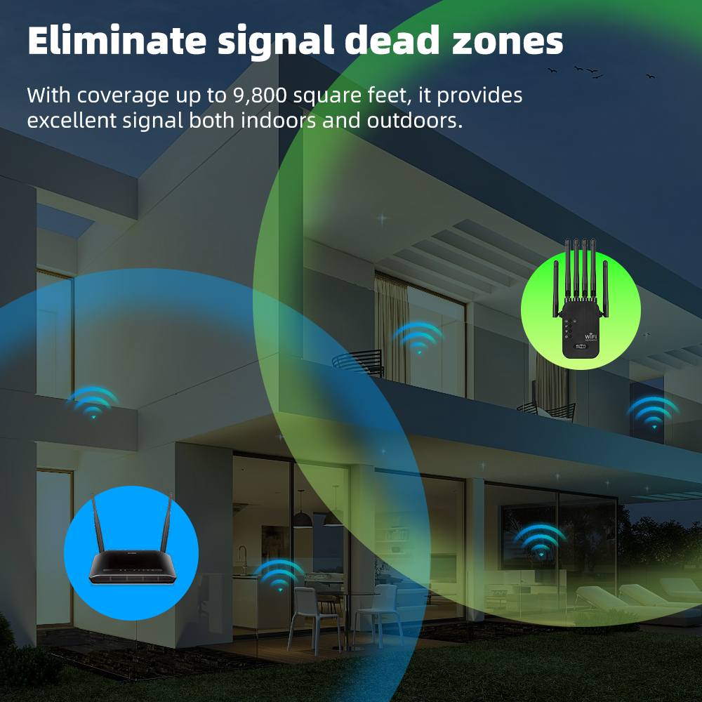 High Gain 300M WiFi Signal Boo - مراجعة Smart Home Network وسعره