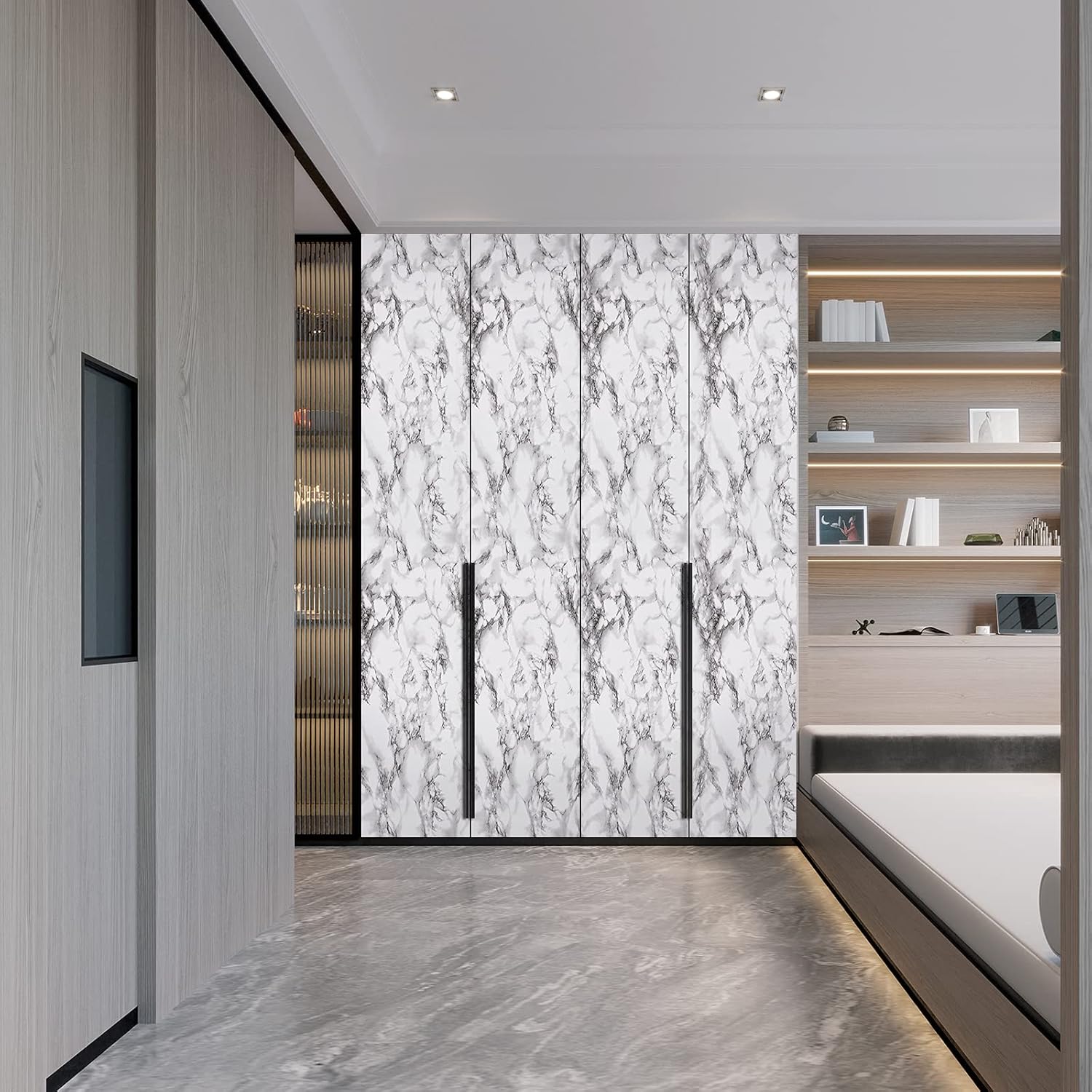 Marble Kitchen Oil-Proof Film  - مراجعة Smart Home Film وسعره