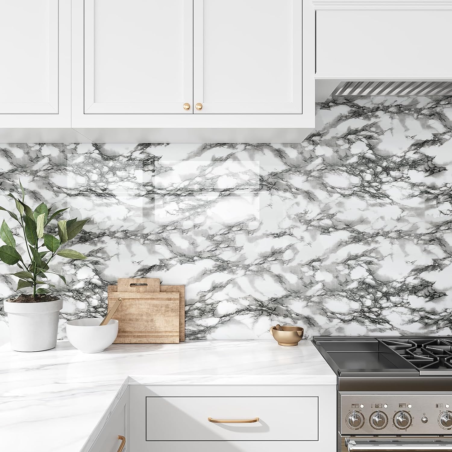 Marble Kitchen Oil-Proof Film  - مراجعة Smart Home Film وسعره