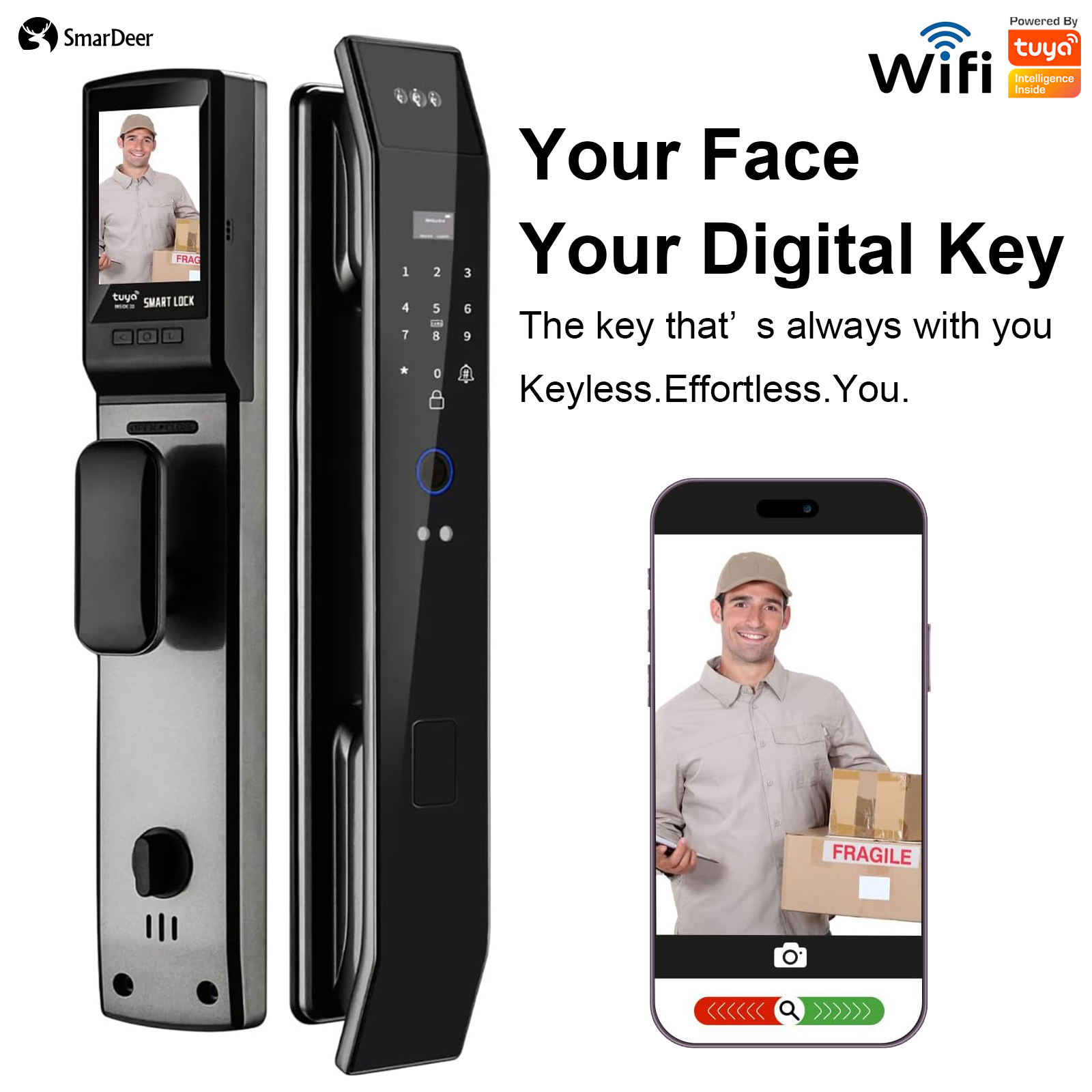 SmaerDeer Smart lock with Came - مراجعة Wifi Doorbell Camera وسعره