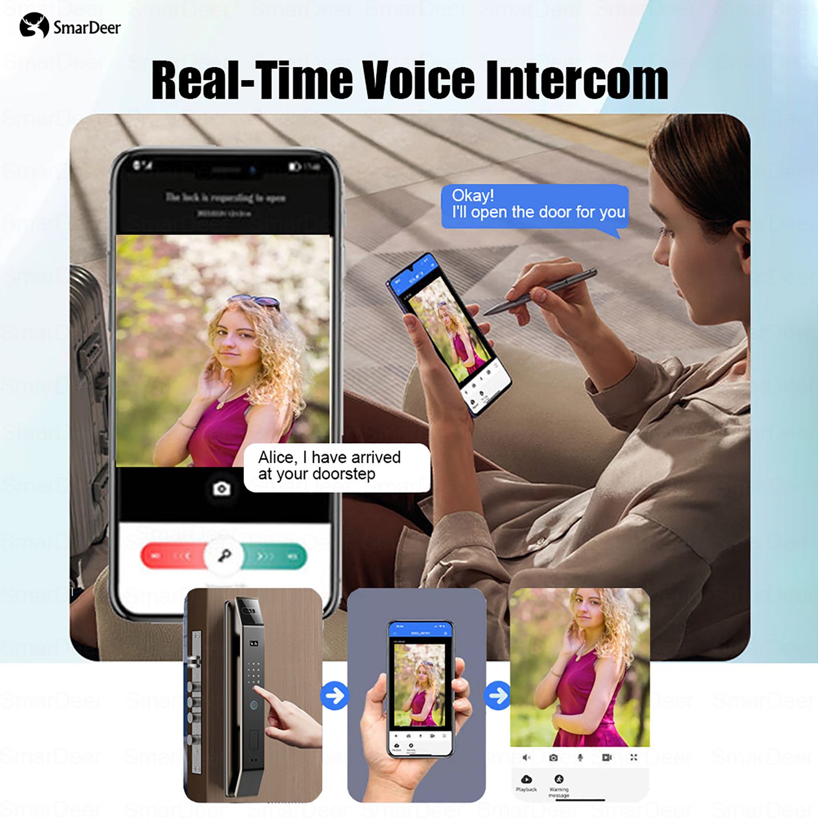 SmaerDeer Smart lock with Came - مراجعة Wifi Doorbell Camera وسعره
