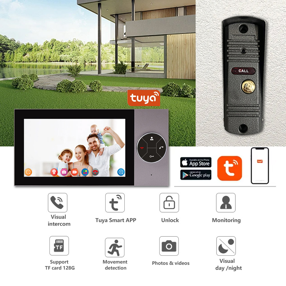 7Inch IPS Screen 2MP 1080P Tuy - مراجعة Wifi Doorbell Camera وسعره