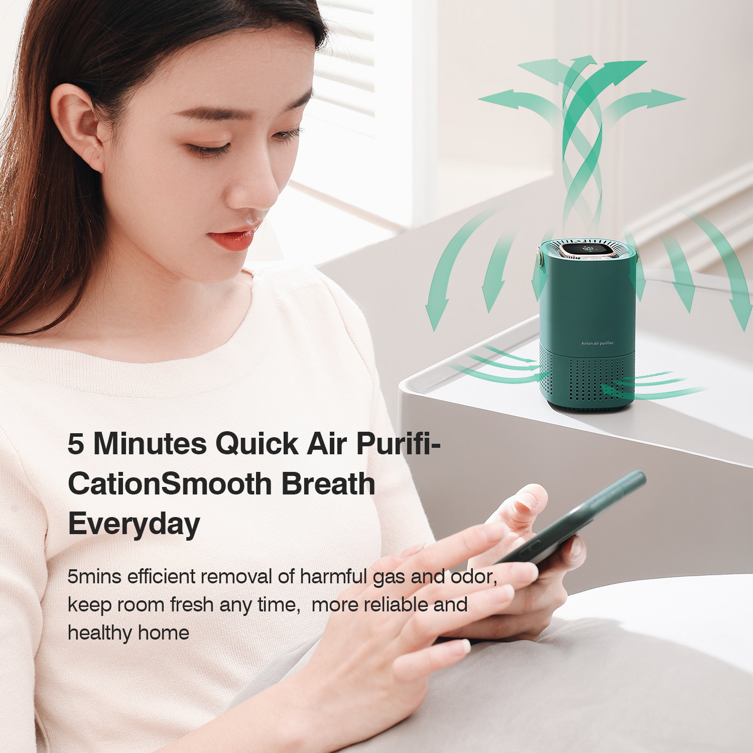 Smart Air Filter Mini Negative - مراجعة Smart Air Purifier وسعره