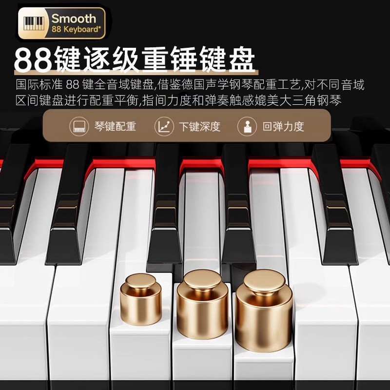 Grand Piano 88-Key Weighted Sm - مراجعة Smart Home Key وسعره