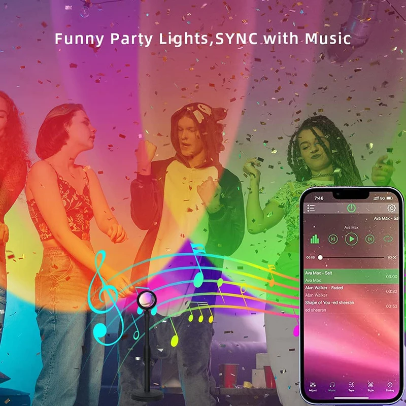 Smart LED Sunset Lamp Colorful - مراجعة Smart Home Network وسعره