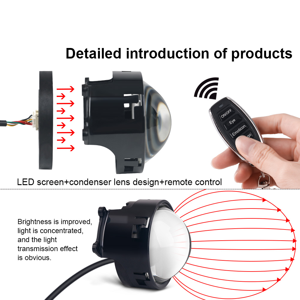 Devil's Eye Car LED Headlight  - مراجعة Smart Home Logo وسعره
