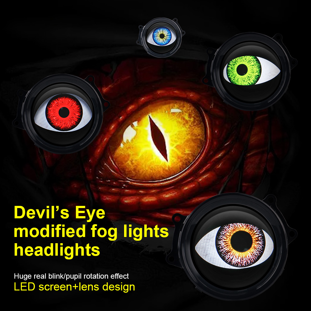 Devil's Eye Car LED Headlight  - مراجعة Smart Home Logo وسعره