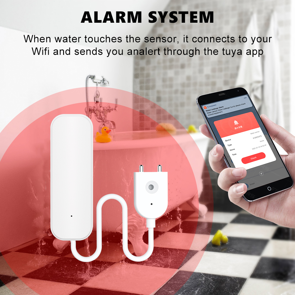 WiFi or Zigbee Water Leak Sens - مراجعة Smart Home Security System وسعره
