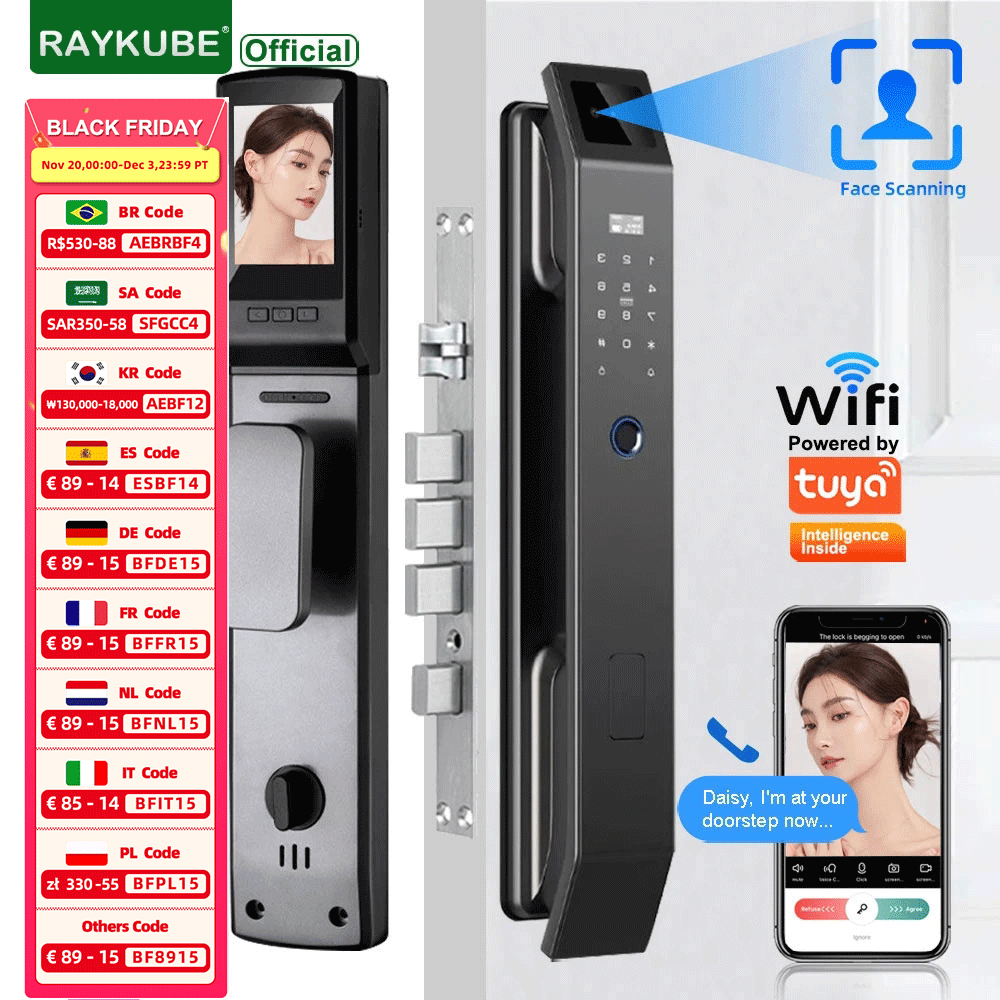 RAYKUBE DF14 Tuya WiFi 3D Face - مراجعة Wifi Doorbell Camera وسعره