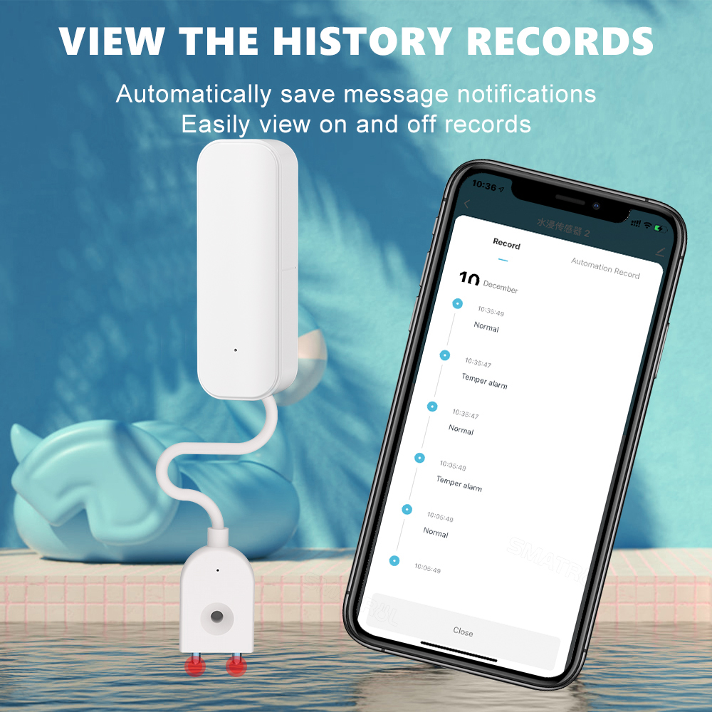 WiFi/Zigbee Water Sensor Tuya  - مراجعة Smart Home Security System وسعره