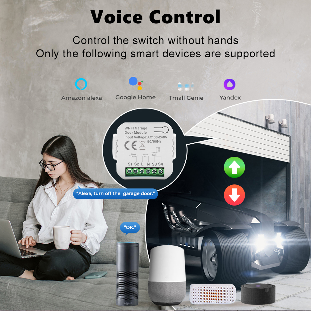 Smart Tuya WiFi Garage Door Sw - مراجعة Smart Garage Door Opener وسعره