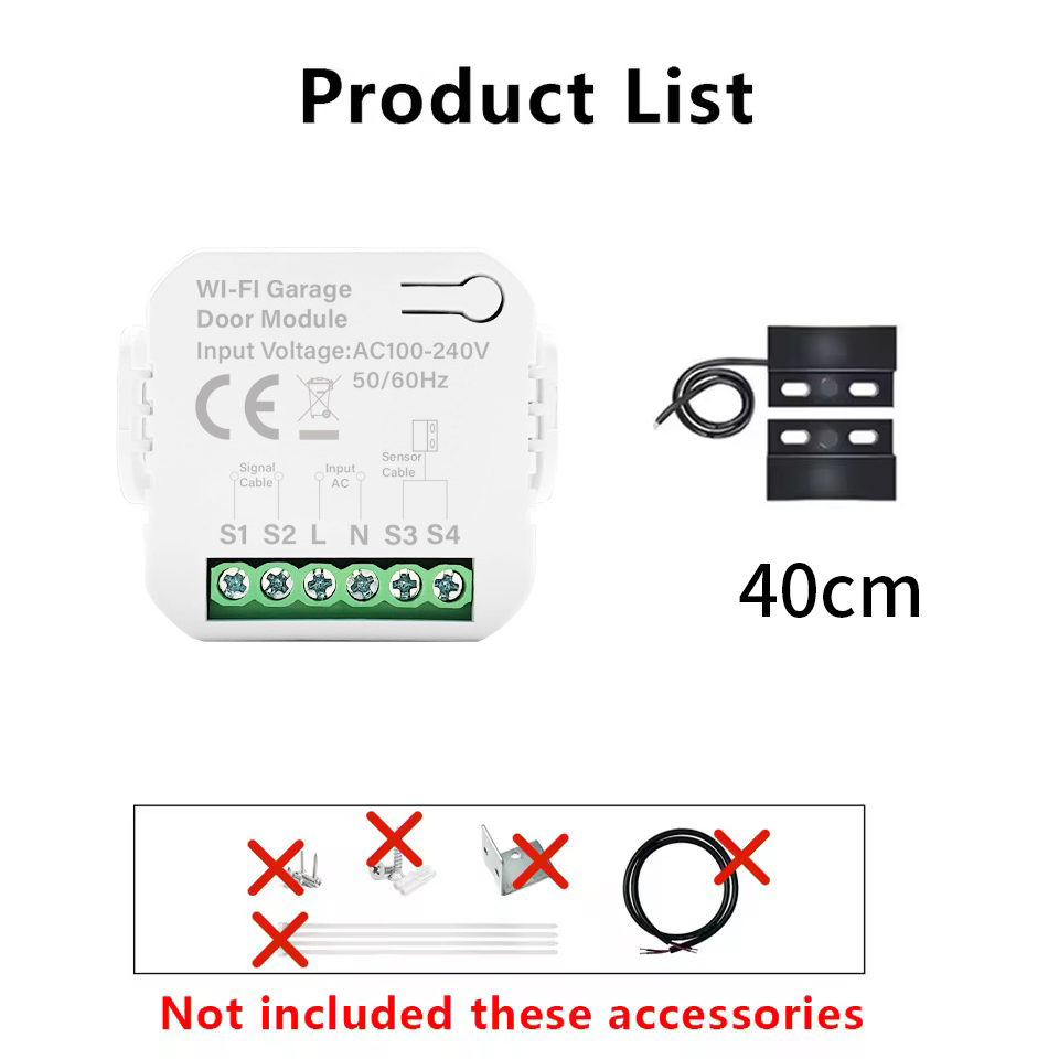 Smart Tuya WiFi Garage Door Sw - مراجعة Smart Garage Door Opener وسعره