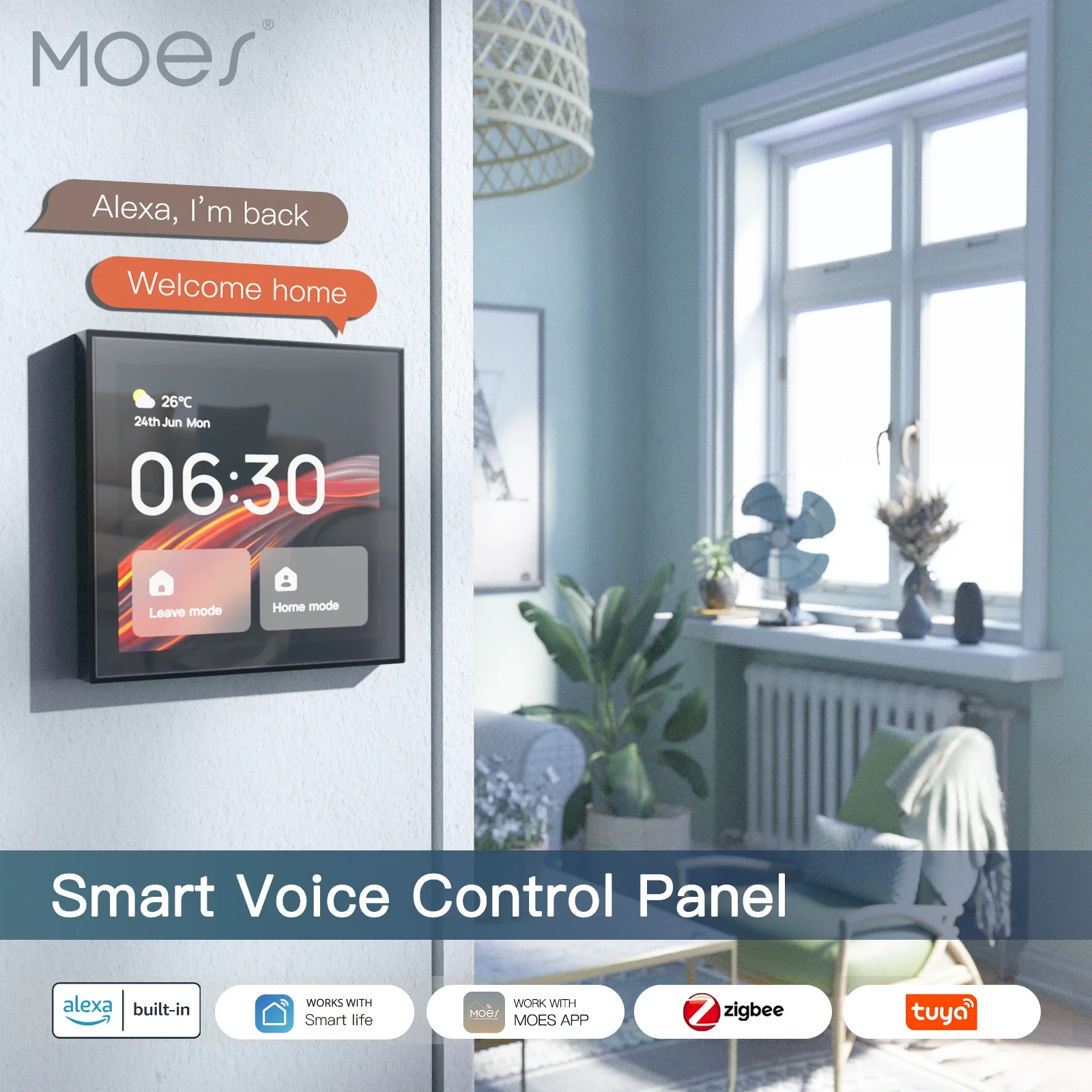 MOES Tuya wifi Multi-functiona - مراجعة Smart Home Touchscreen Control Panel وسعره
