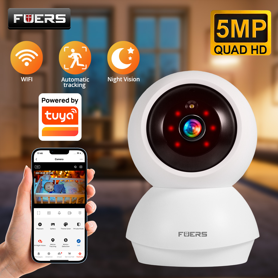 Fuers 5MP WiFi Camera Home Ind - مراجعة Smart Home Windows App وسعره