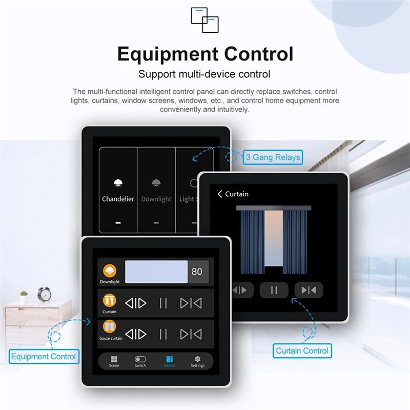 A08E-Tuya T3E Panel Switch Tou - مراجعة Smart Home Touchscreen Control Panel وسعره