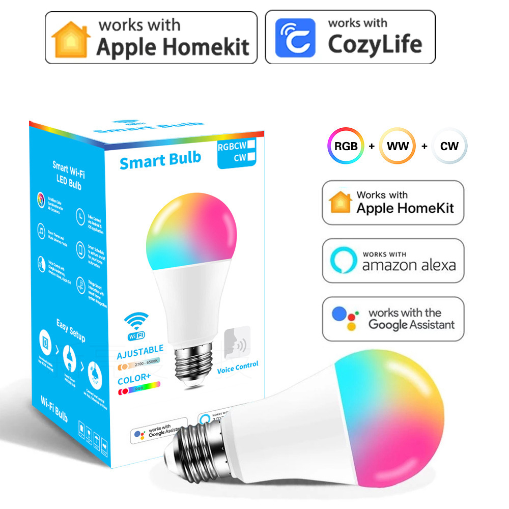 9W WiFi Homekit Light Lamp E27 - مراجعة Alexa Compatible Bulb وسعره