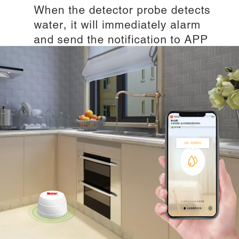 Tuya WiFi Water Leakage Sensor - مراجعة Smart Home Security System وسعره