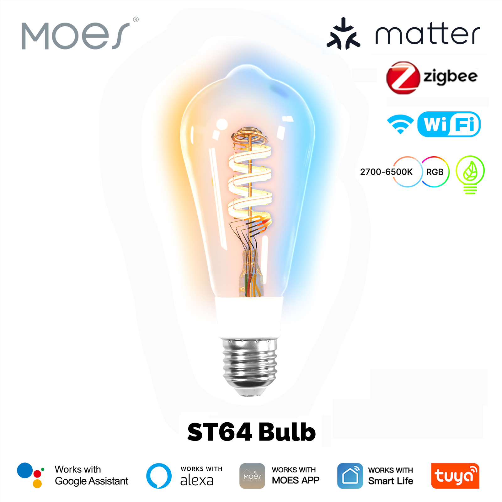 MOES Tuya Smart LED Bulb WiFi/ - مراجعة Alexa Compatible Bulb وسعره