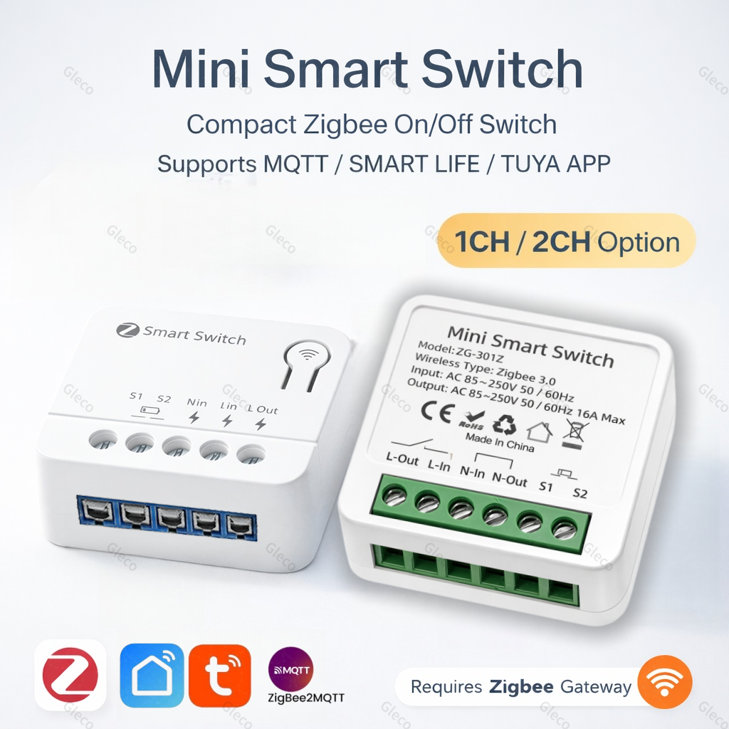 Zigbee TUYA 1/2Gang Mini Smart - مراجعة Smart Home Life وسعره