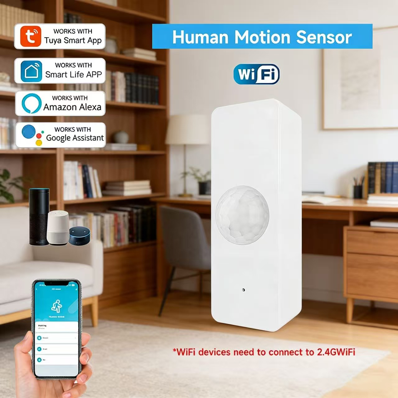 WiFi Smart PIR Motion Sensor T - مراجعة Smart Home Security System وسعره