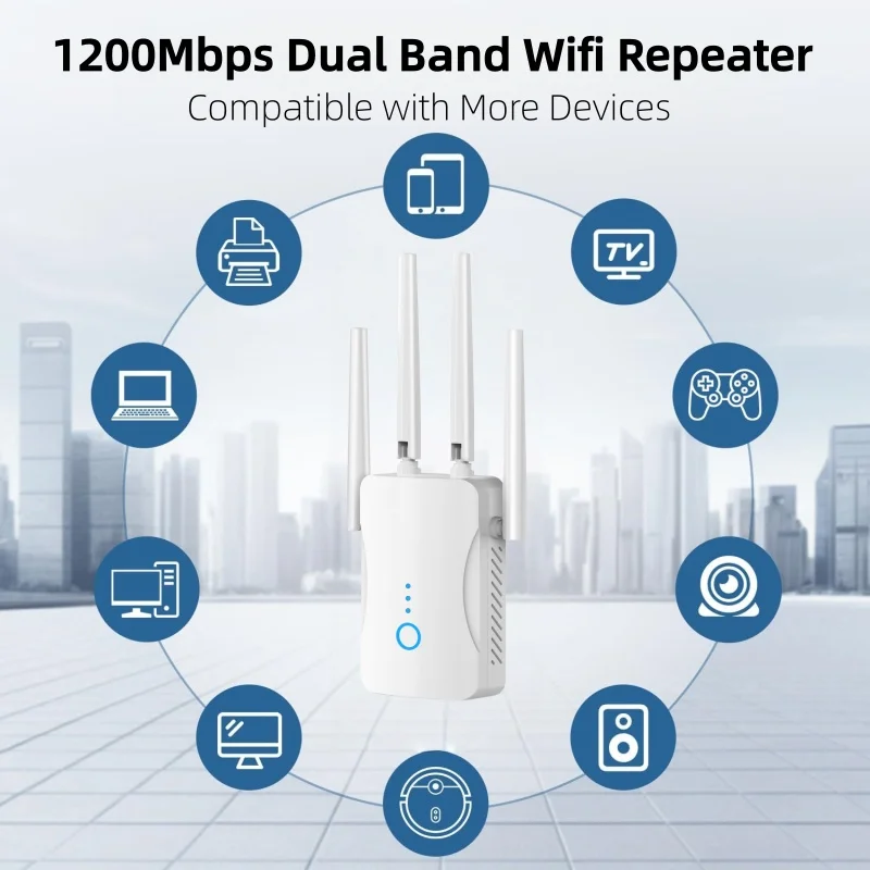 1200Mbps Dual Band WiFi Repeat - مراجعة Smart Home Network وسعره