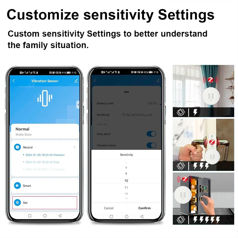 Tuya ZigBee Smart Vibration &  - مراجعة Smart Home Security System وسعره