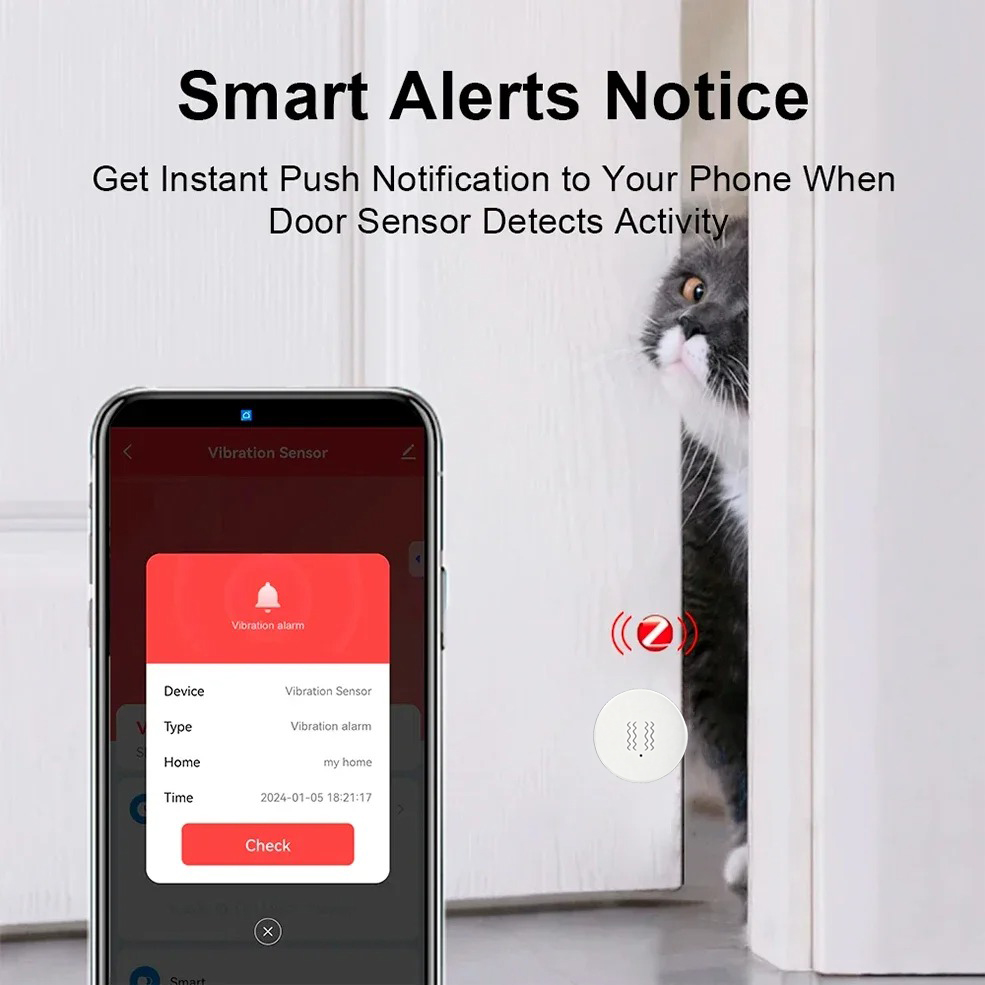 Tuya ZigBee Smart Vibration &  - مراجعة Smart Home Security System وسعره