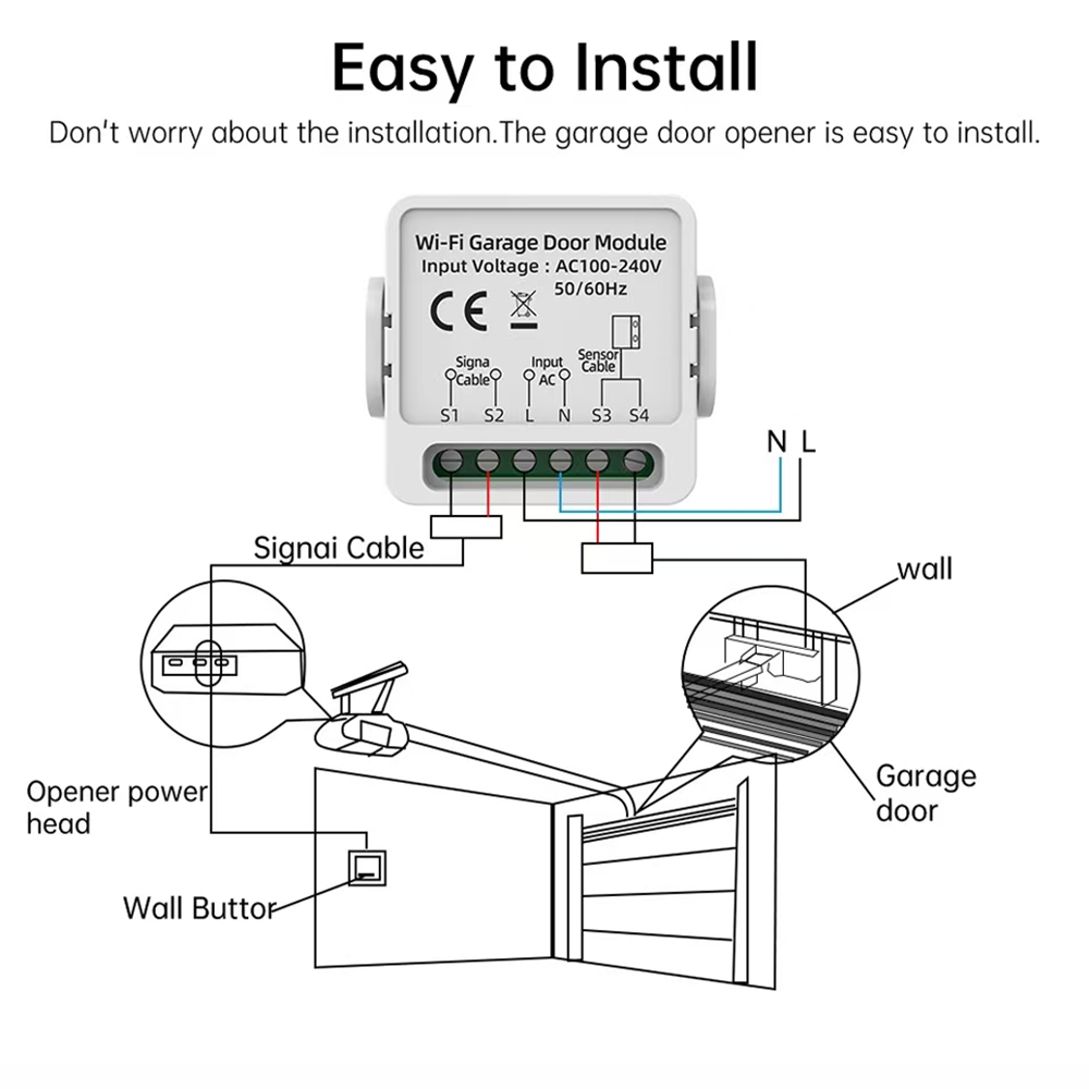 Tuya WiFi Garage Door Opener C - مراجعة Smart Garage Door Opener وسعره