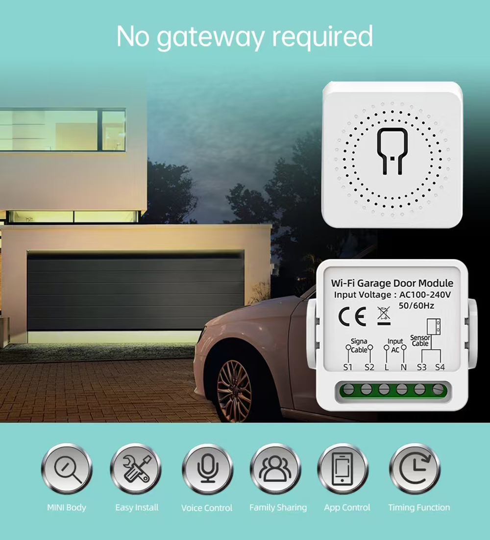 Tuya WiFi Garage Door Opener C - مراجعة Smart Garage Door Opener وسعره