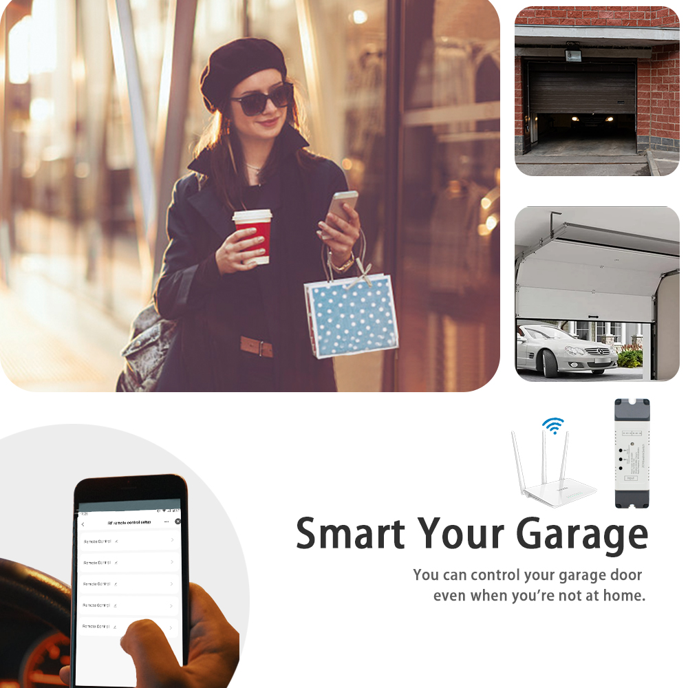 EWelink WiFi Switch Smart Gara - مراجعة Smart Garage Door Opener وسعره