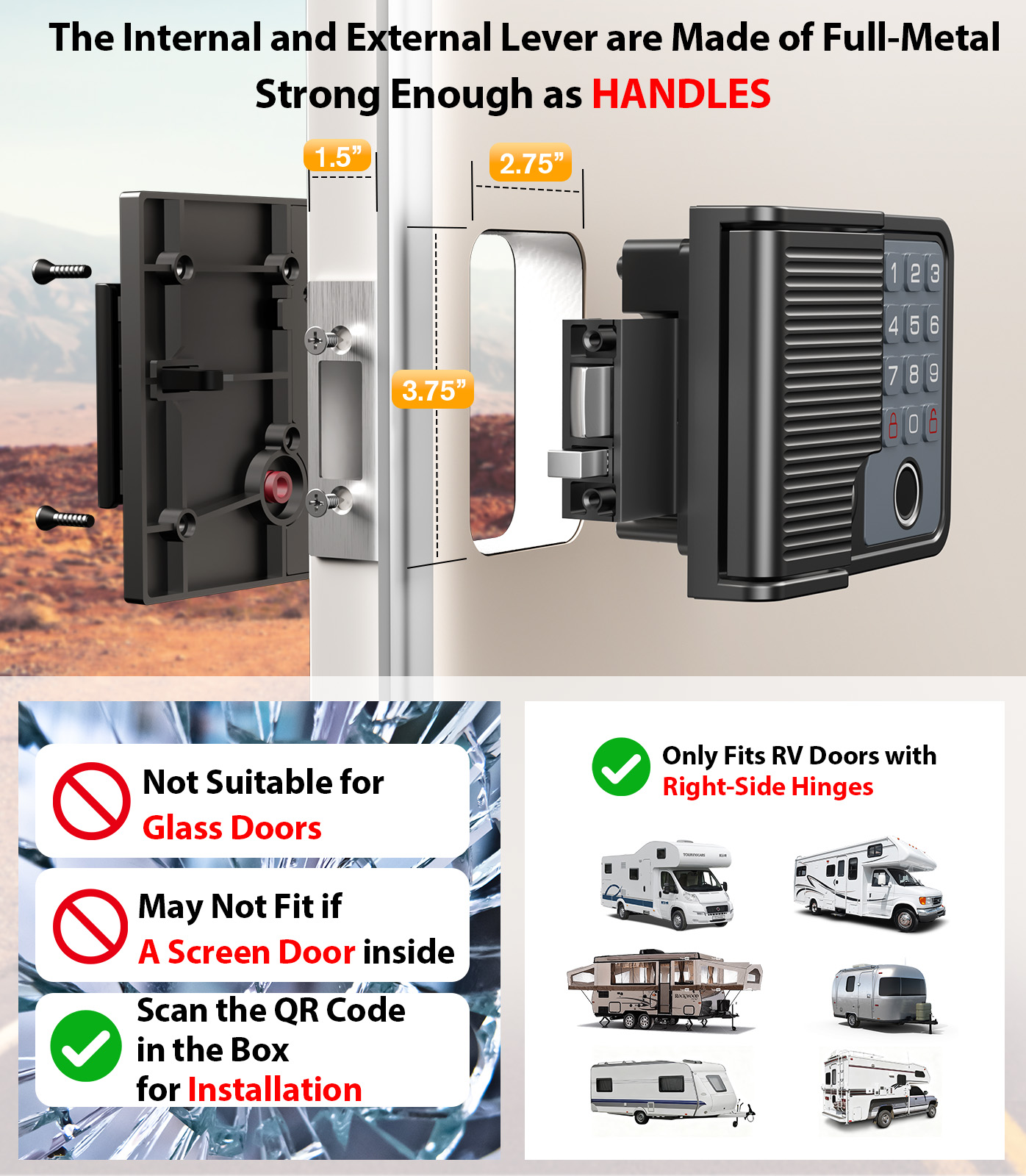 Smart RV Door Locks Keyless En - مراجعة Smart Home Key وسعره