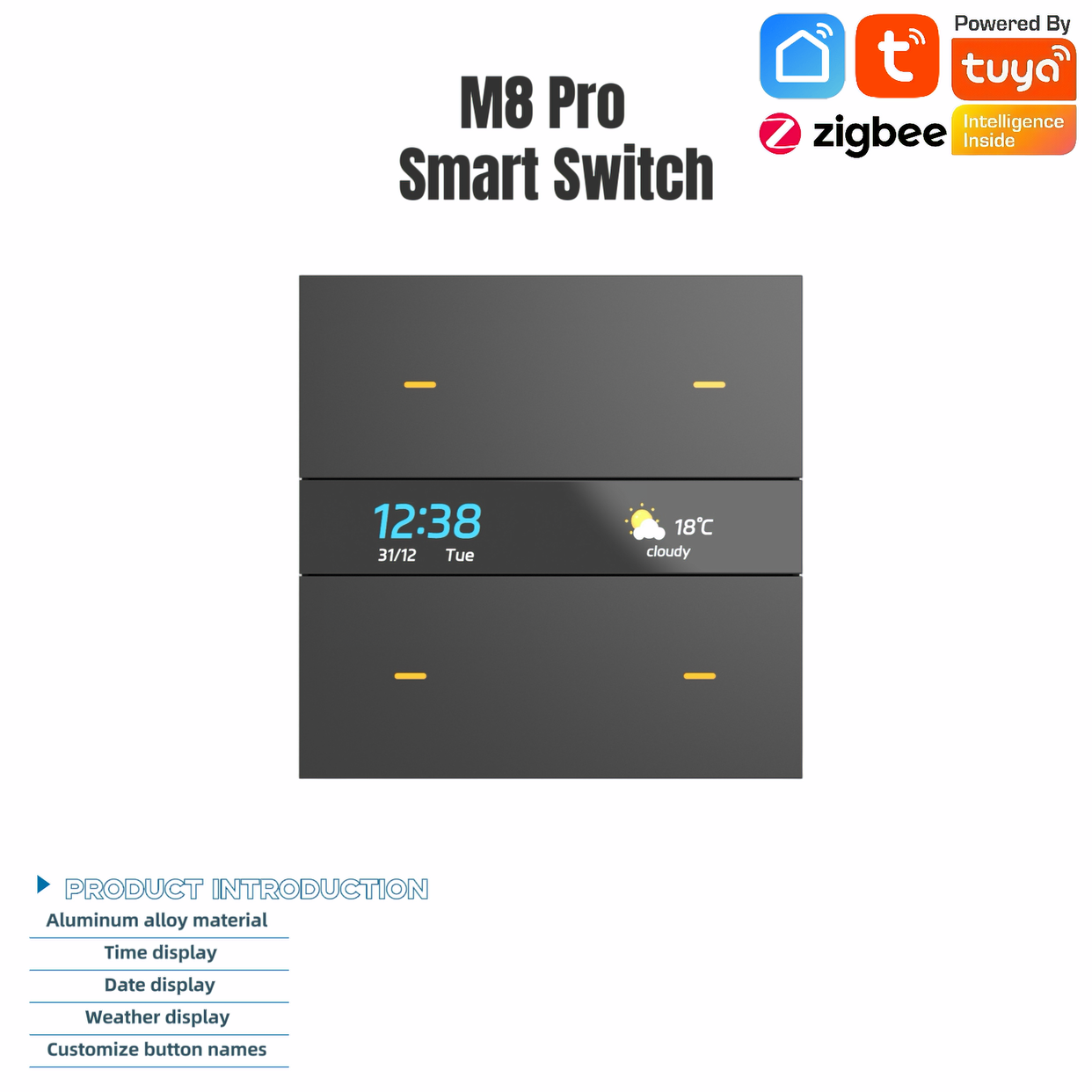 M8Pro Tuya Smart Switch & Zigb - مراجعة Smart Home Key وسعره