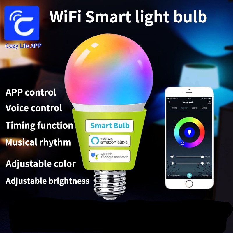 SIXWGH E27 Bulb WiFi 9W Smart  - مراجعة Alexa Compatible Bulb وسعره