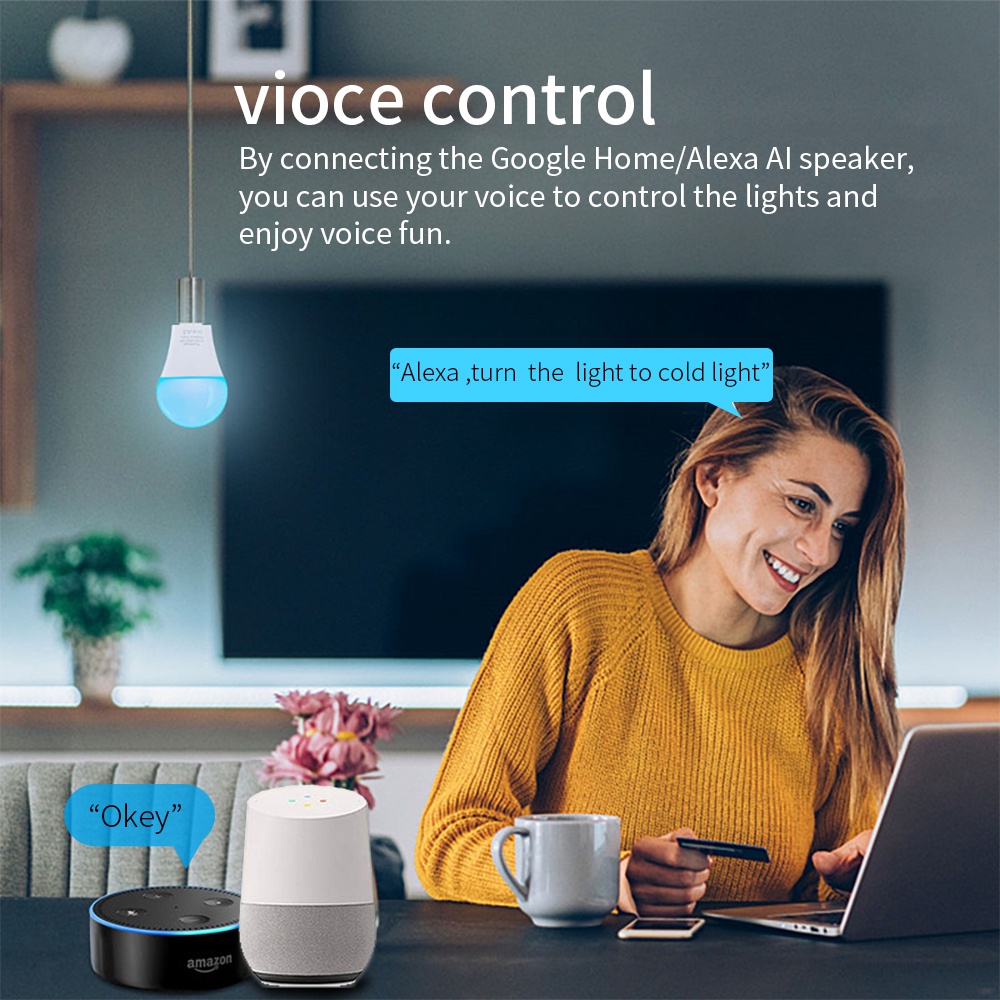 SIXWGH E27 Bulb WiFi 9W Smart  - مراجعة Alexa Compatible Bulb وسعره