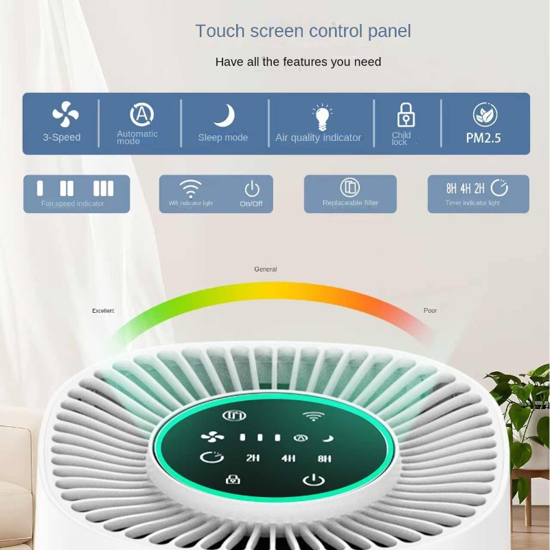 Smart Home Air Purifier with A - مراجعة Smart Air Purifier وسعره
