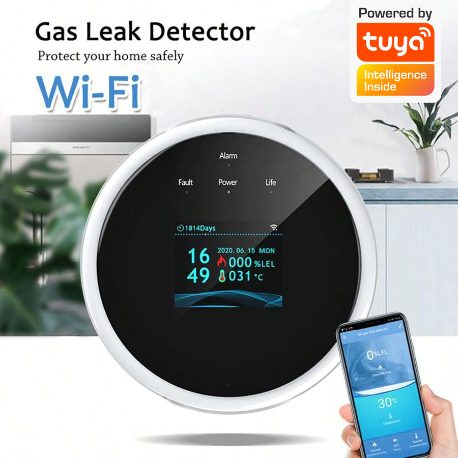 2.4G WiFi Gas Alarm Sensor Com - مراجعة Smart Home Security System وسعره