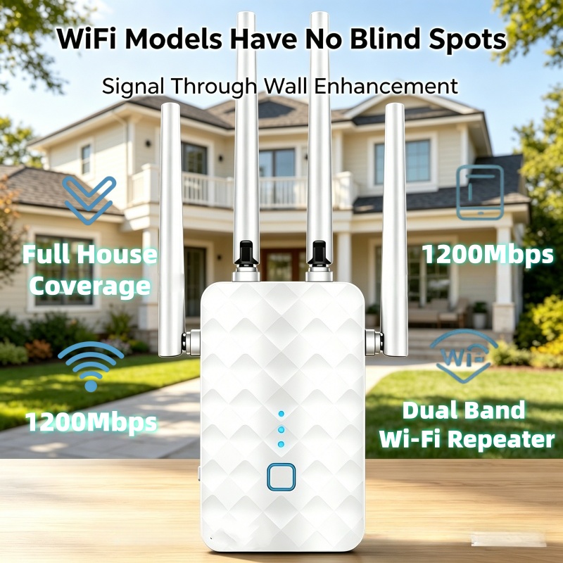 1200Mbps WiFi Repeater Wireles - مراجعة Smart Home Network وسعره