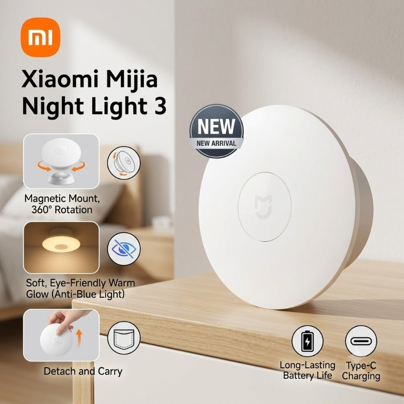 Xiaomi Night Light 3 Rechargea - مراجعة Smart Home Zestaw وسعره