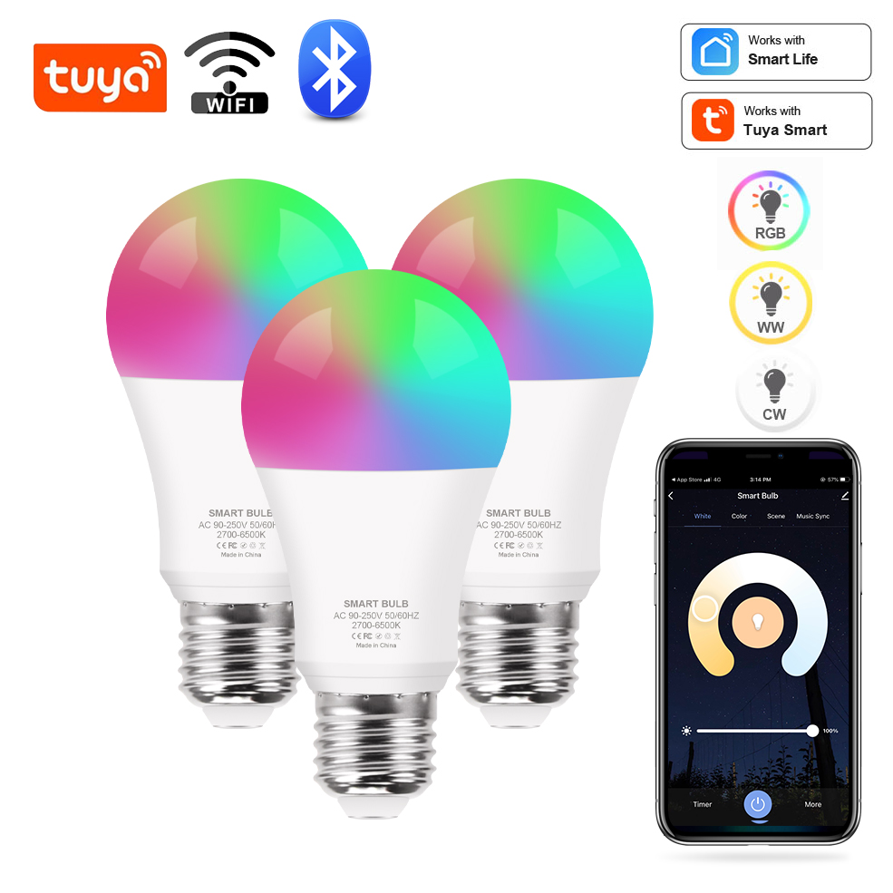 Tuya Wifi/Bluetooth Smart Bulb - مراجعة Alexa Compatible Bulb وسعره