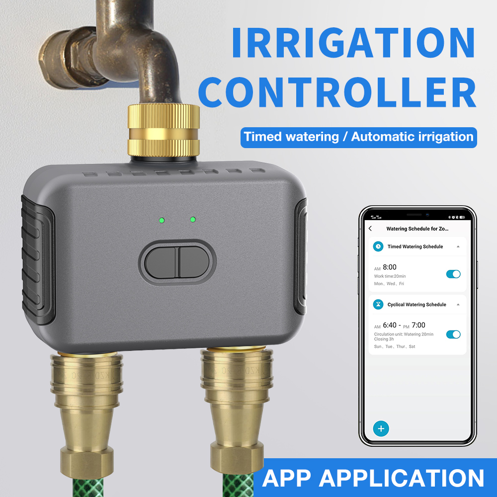Tuya 2 Zone Watering Timer Gar - مراجعة Smart Home Security System وسعره