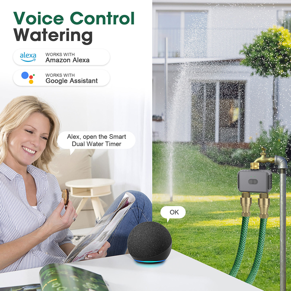 Tuya 2 Zone Watering Timer Gar - مراجعة Smart Home Security System وسعره