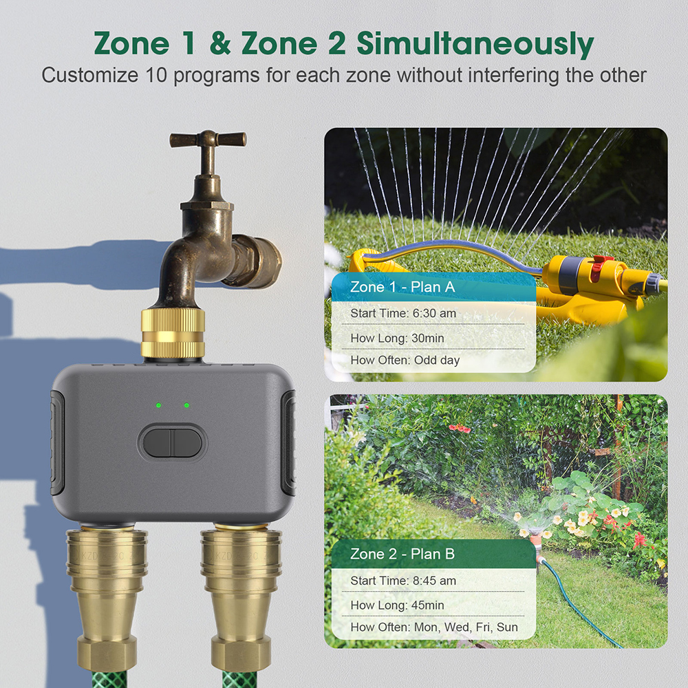 Tuya 2 Zone Watering Timer Gar - مراجعة Smart Home Security System وسعره