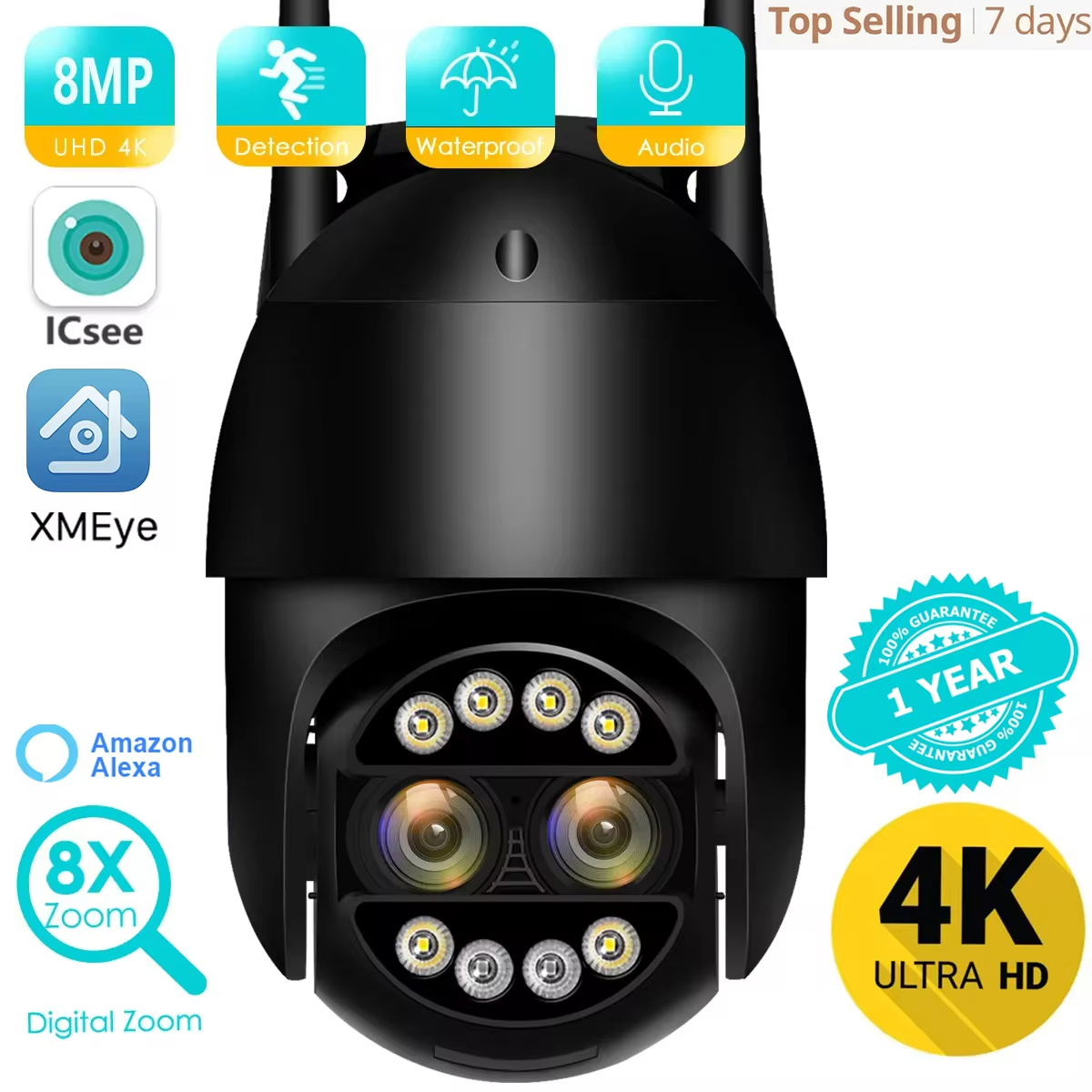 BESDER 8MP 4K PTZ IP Camera 8x - مراجعة Smart Home Windows App وسعره