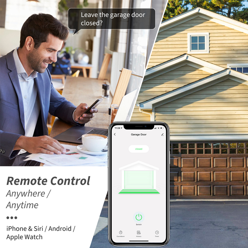 Tuya Garage Door Controller Sm - مراجعة Smart Garage Door Opener وسعره